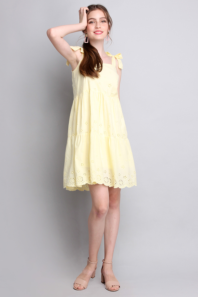 Sunny Personality Dress In Daffodil Yellow