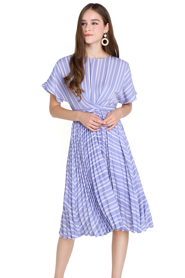 Meant To Be Dress In Periwinkle Stripes