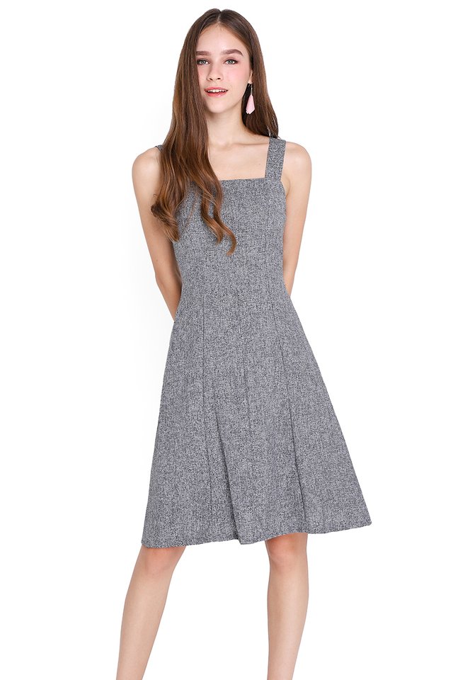 The Perfect Fit Dress In Grey Tweed