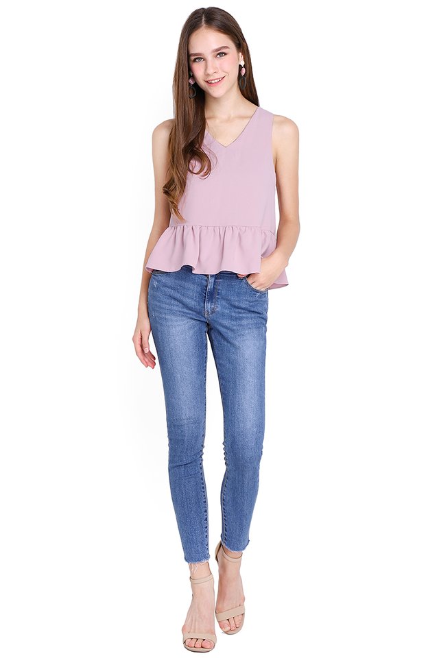Summer Ready Top In Blue Lilac