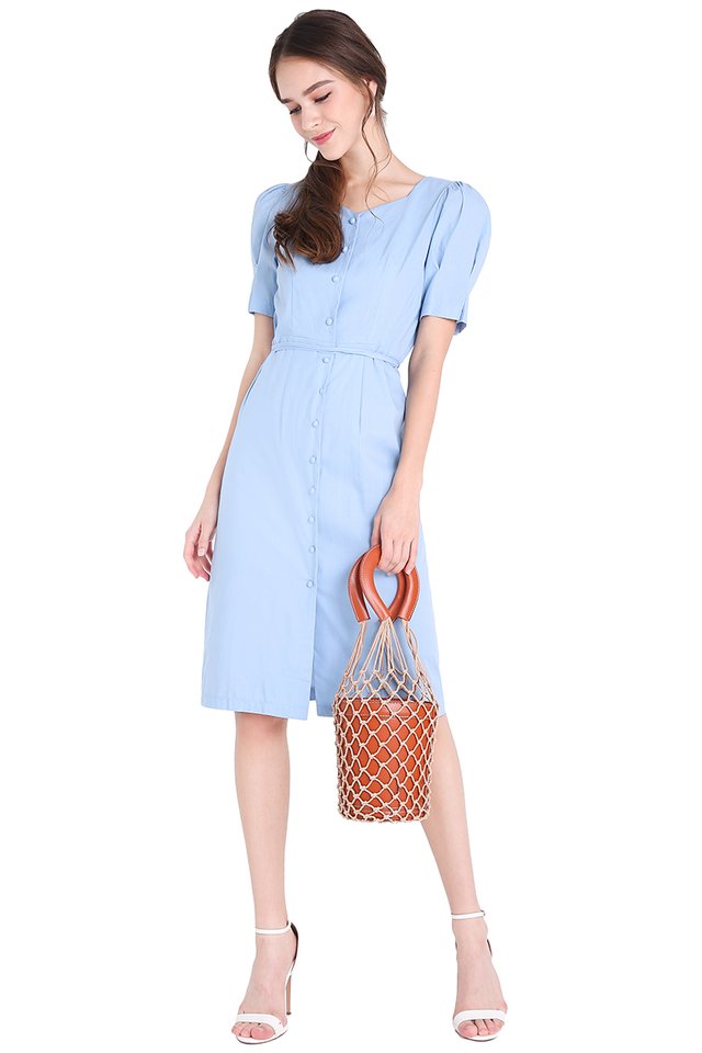 Florida Vacation Dress In Sky Blue