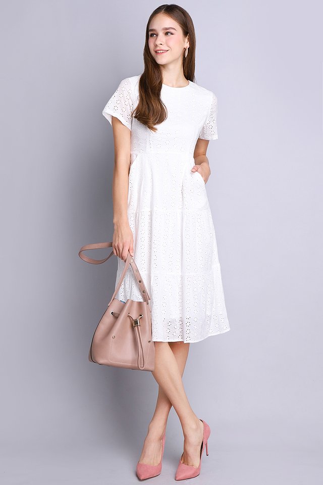 Flawless Finesse Dress In Classic White