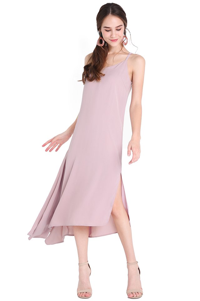 Noteworthy Trend Dress In Dusty Lilac