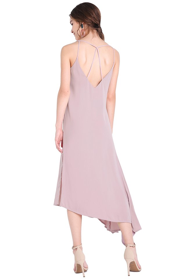 Noteworthy Trend Dress In Dusty Lilac