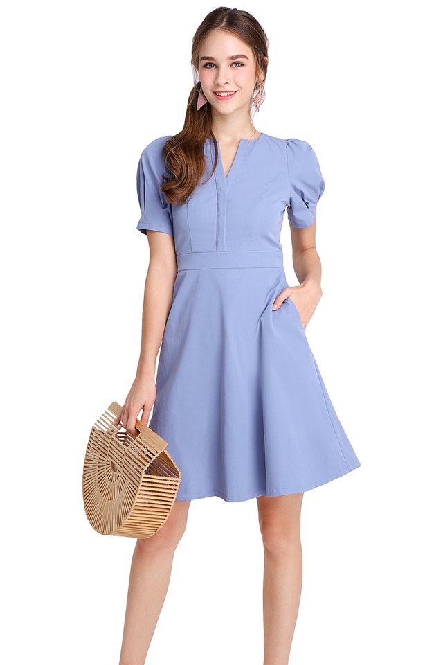 Timeless Moments Dress In Periwinkle
