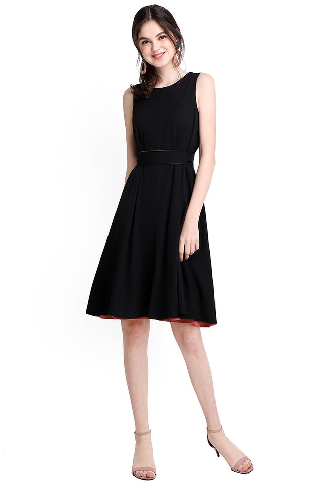 [BO] Miss Optimist Dress In Rose Black 
