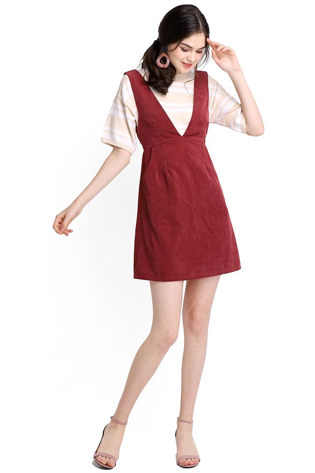 In Time For Spring Dress In Wine