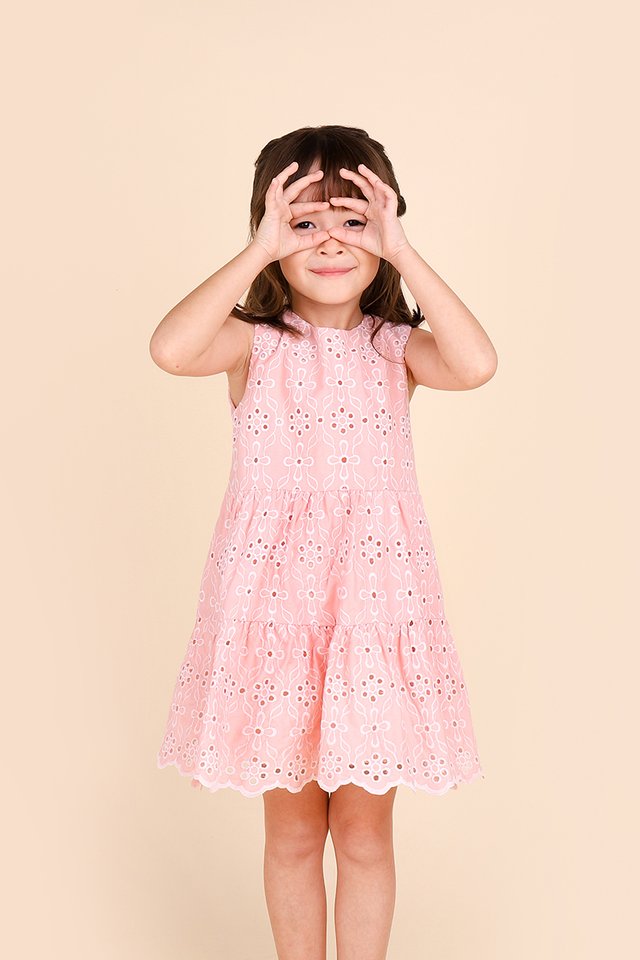 Dreamy Cottage Dress In Pea Pink