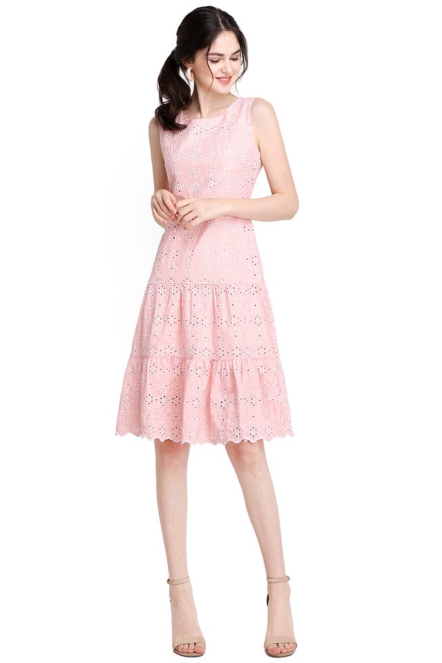 Cotton Candy Dreams Dress In Pea Pink