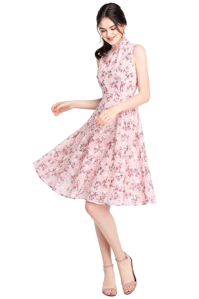 [PO] Bouquet Of Love Cheongsam Dress In Pink Florals 