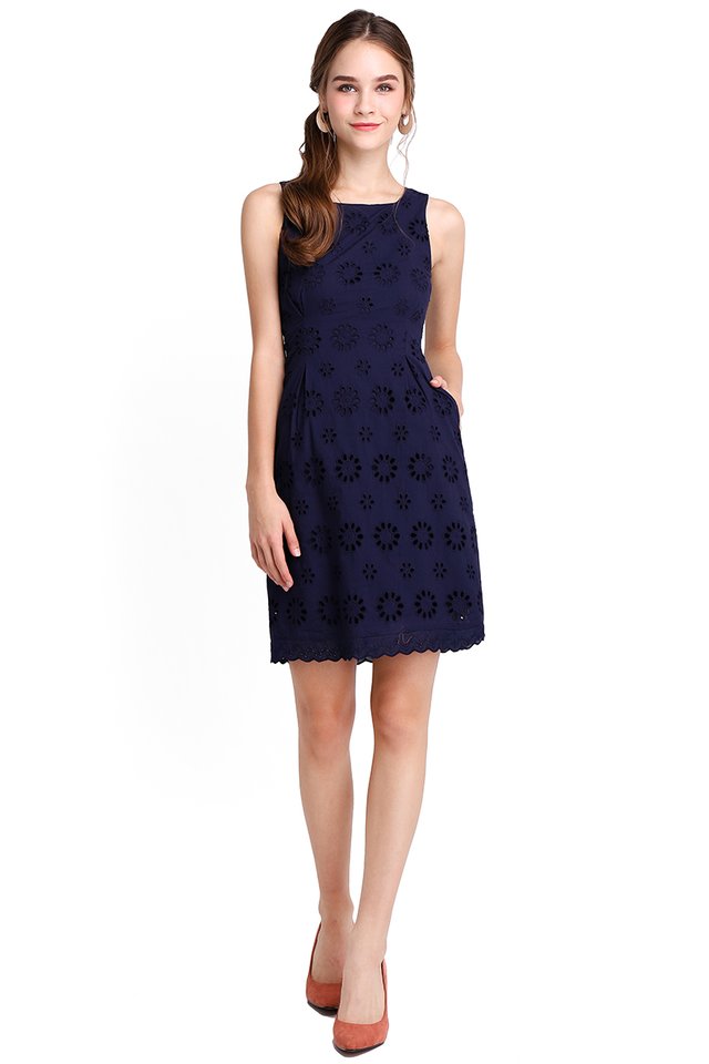 Picture Of Bliss Dress In Navy Blue