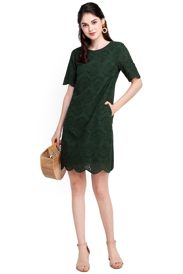 Enchant Your Dreams Dress In Forest Green