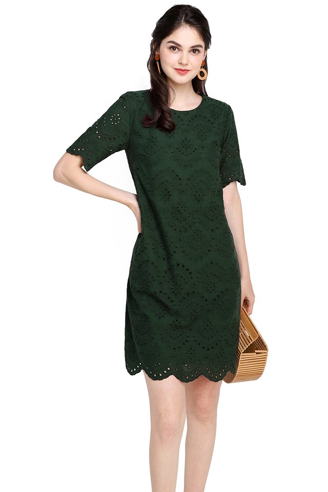 Enchant Your Dreams Dress In Forest Green