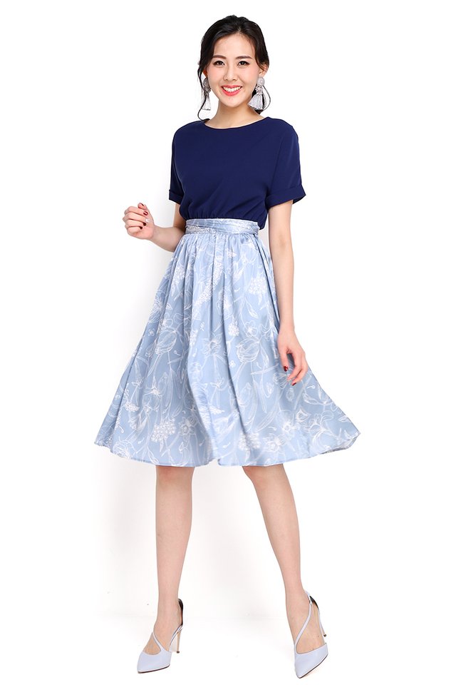Pardon My French Dress In Sky Florals 