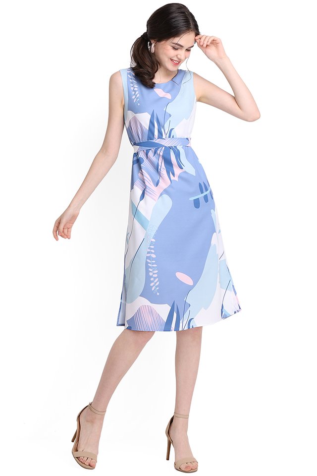 Youth Narration Dress In Blue Prints