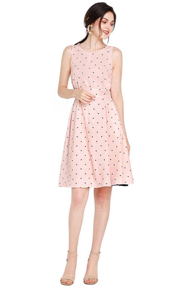 Miss Optimist Dress In Pink Dots
