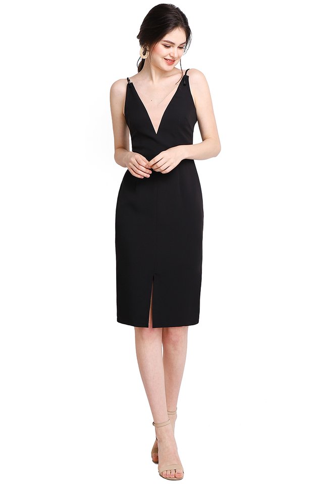 [BO] Modern Elegance Dress In Classic Black 