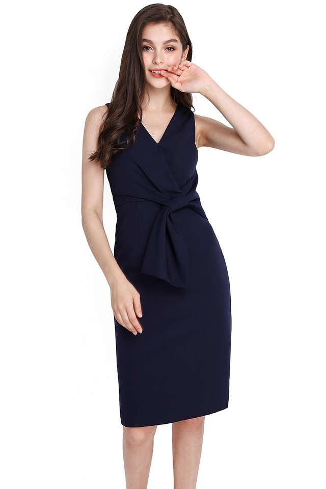 Endless Charm Dress In Navy Blue