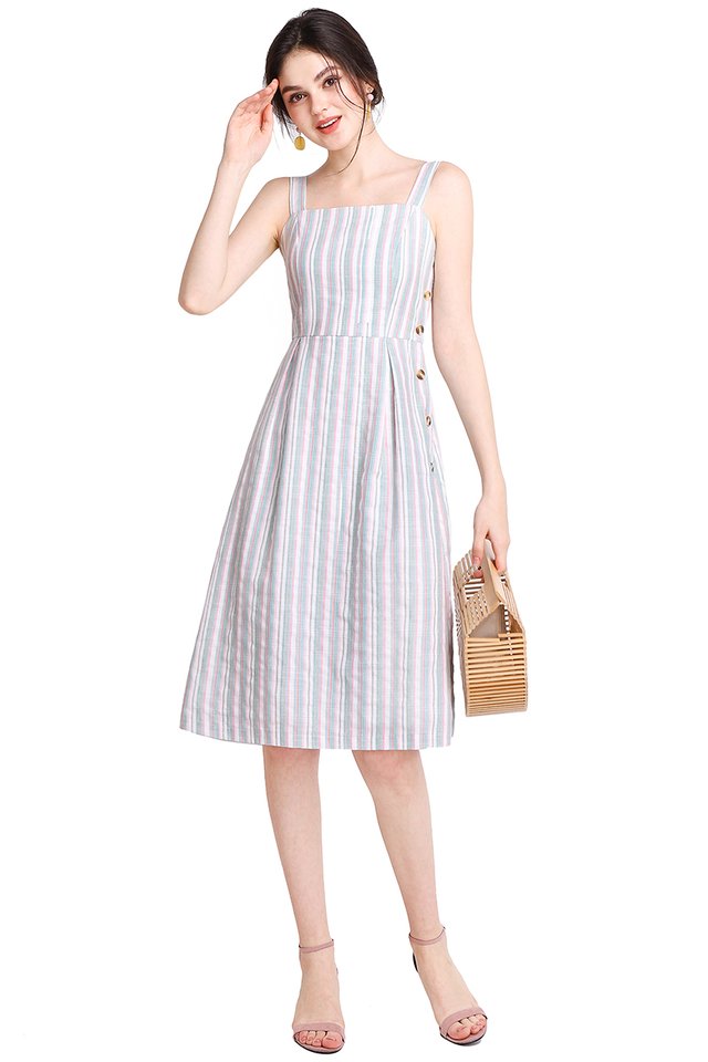 Daytime Darling Dress In Candy Stripes