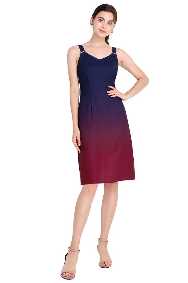 Rainbow Connection Dress In Blue Wine