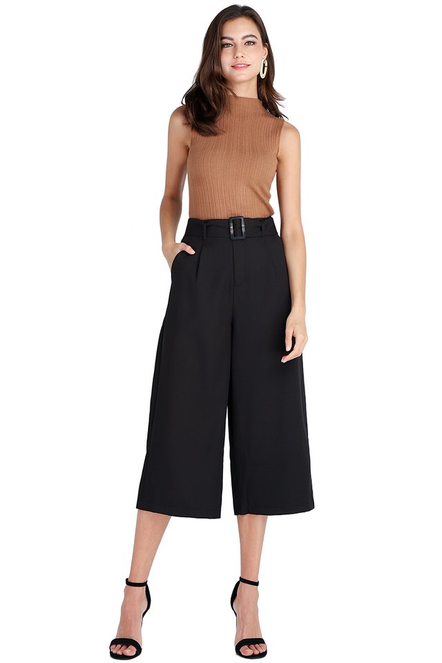 The Road Ahead Culottes In Classic Black