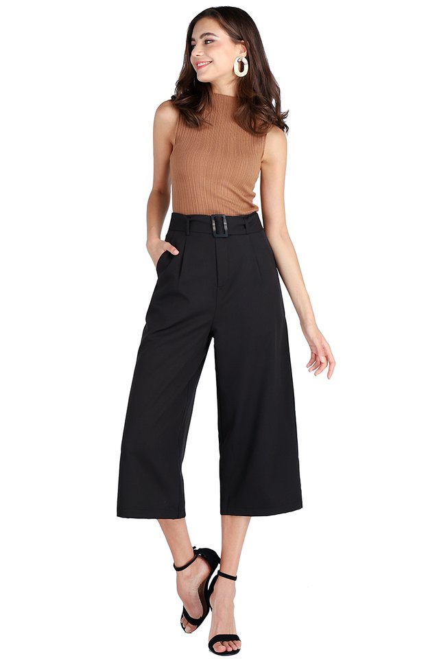 The Road Ahead Culottes In Classic Black