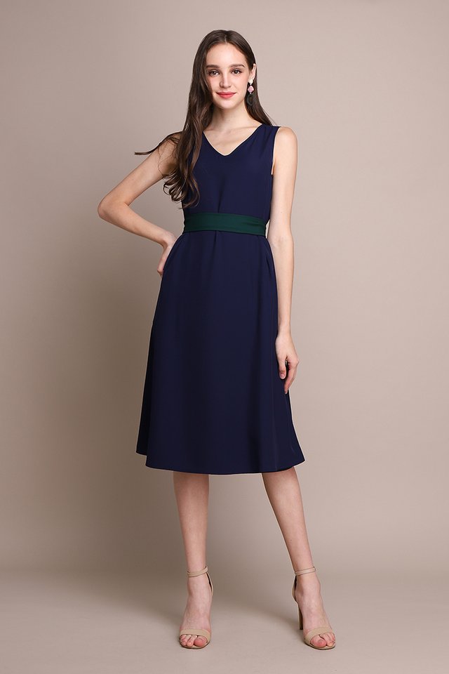 Blissfully Yours Dress In Forest Blue
