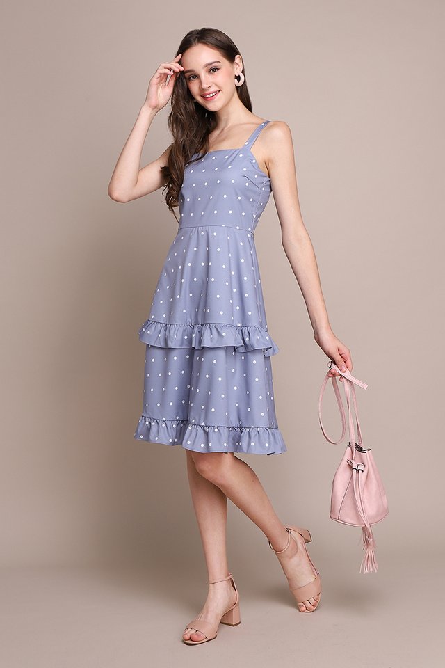 Simply Starstruck Dress In Periwinkle Dots