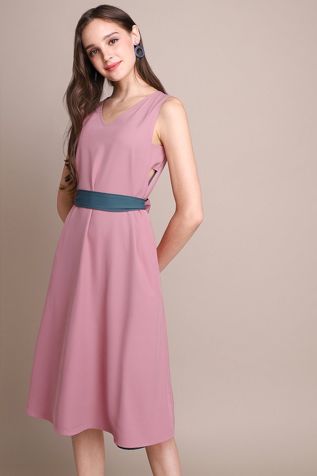Blissfully Yours Dress In Pink Marine