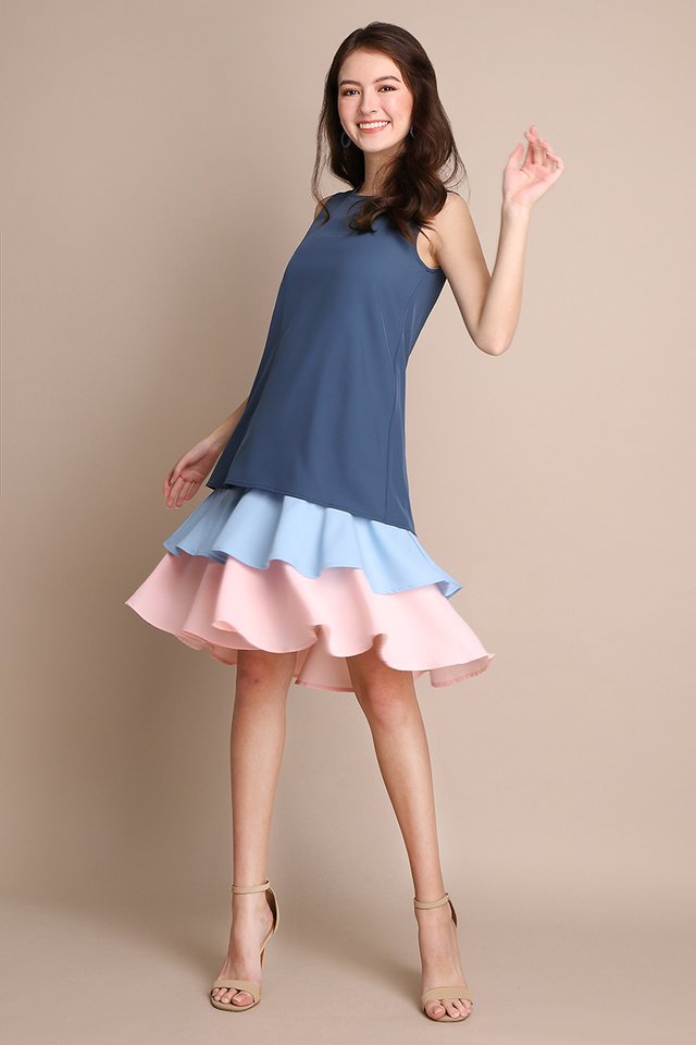 Say Hello Dress In Hydrangea Blue