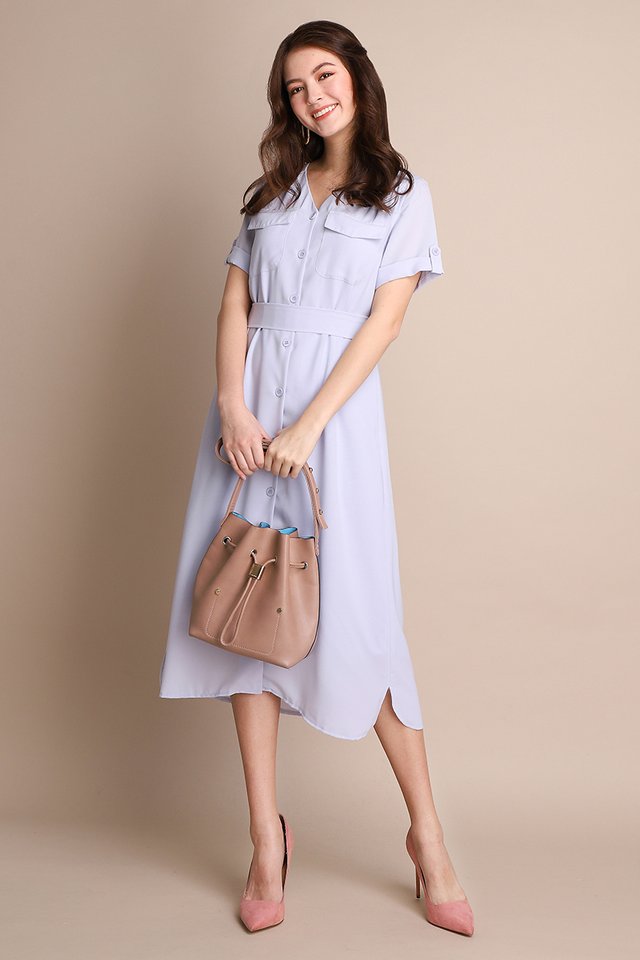 Vacation Options Dress In Periwinkle