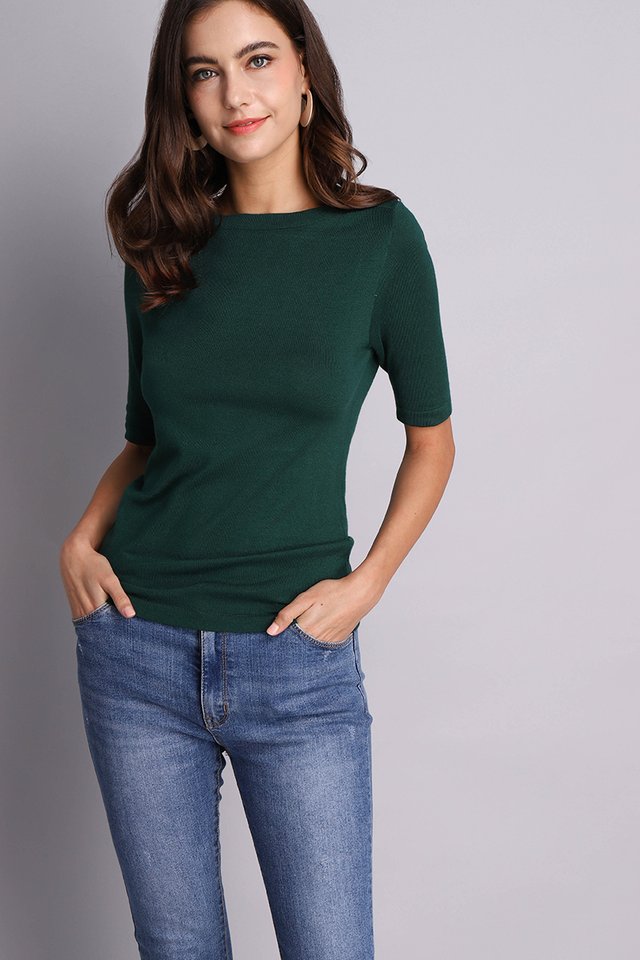 Antoinette Top In Forest Green