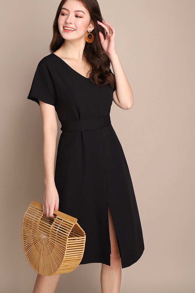 Engaging Tales Dress In Classic Black