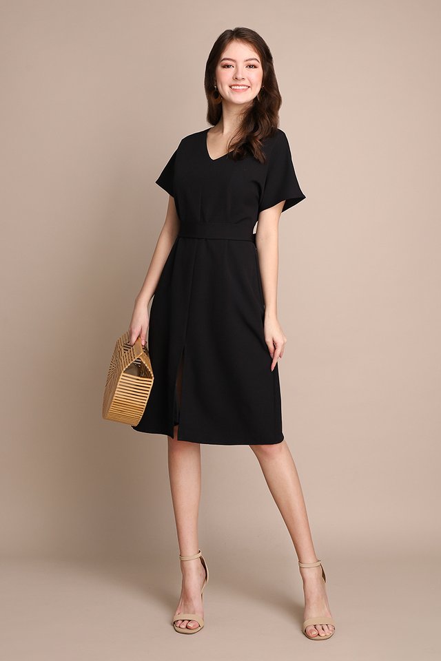Engaging Tales Dress In Classic Black