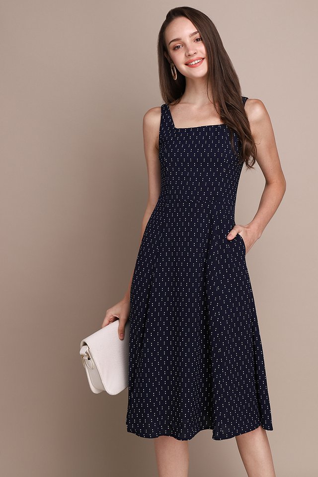Playtime Dress In Blue Dots