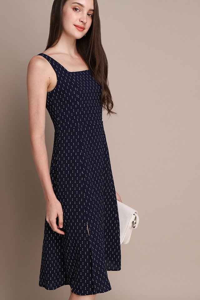 Playtime Dress In Blue Dots