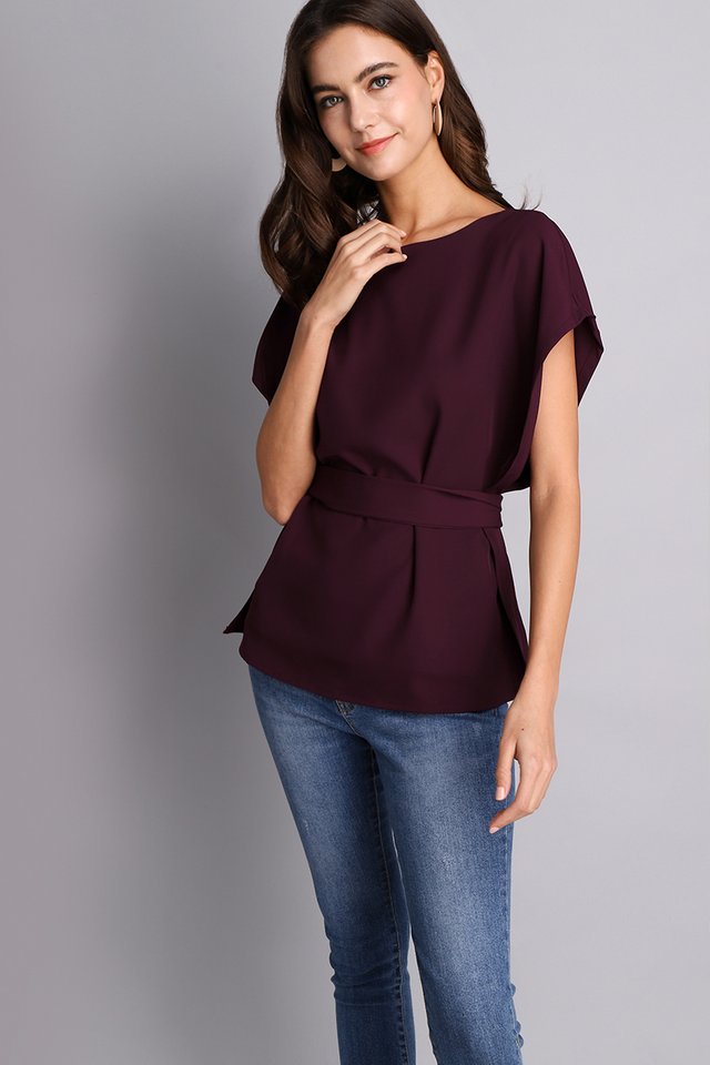 Chic Simplicity Top In Burgundy