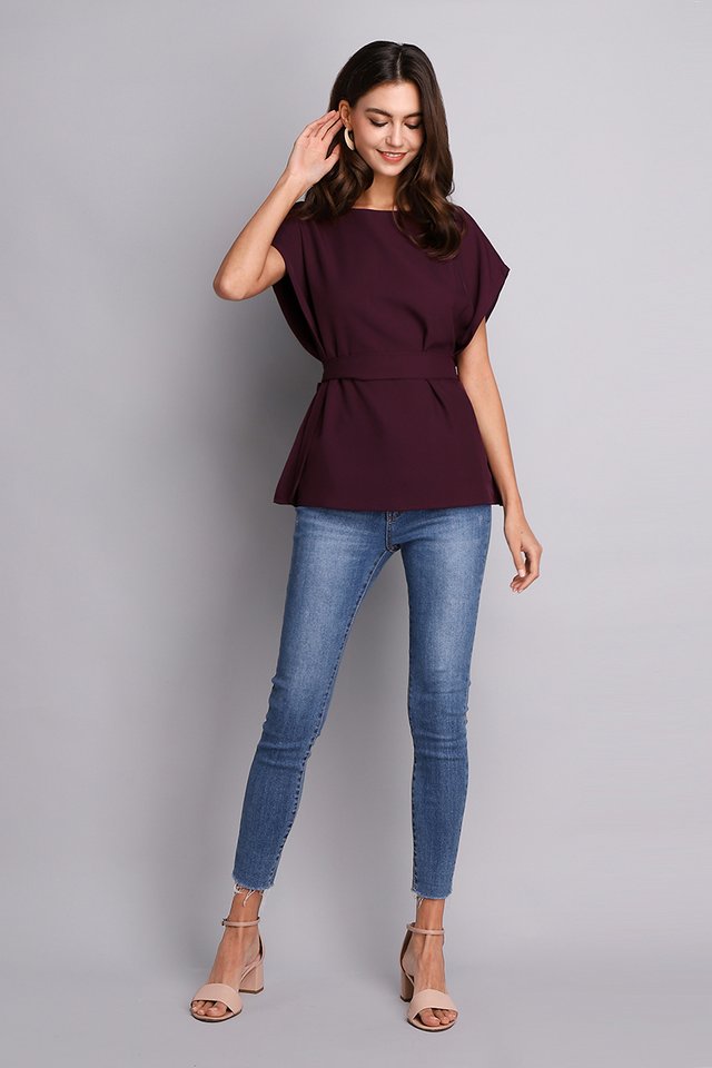 Chic Simplicity Top In Burgundy