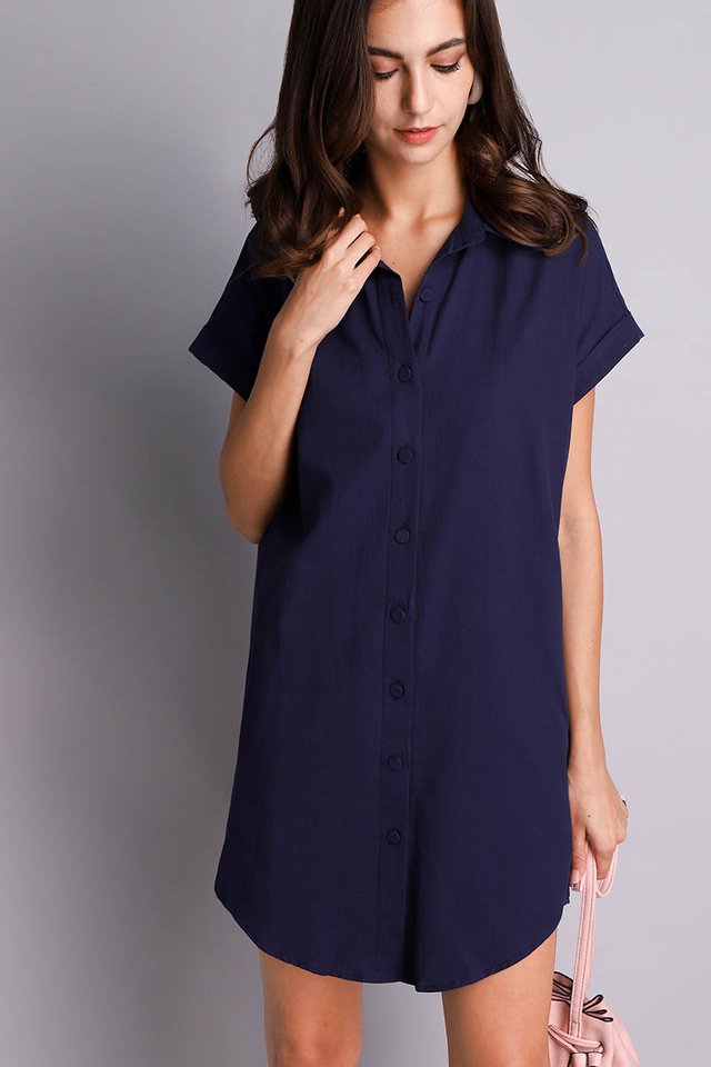 Holiday Favourite Dress In Navy Blue