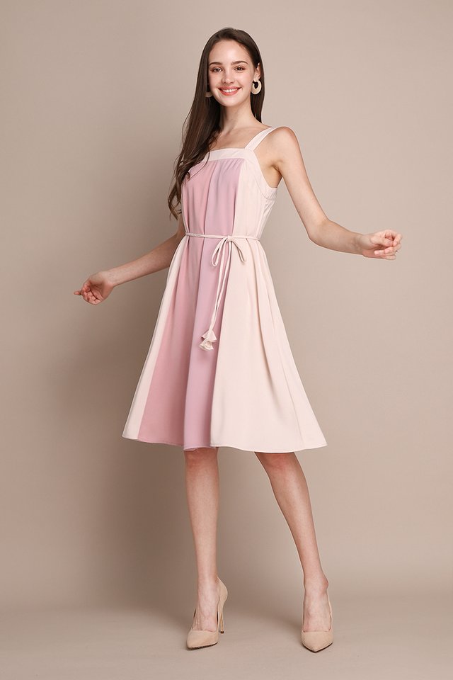 French Palette Dress In Pink Lilac