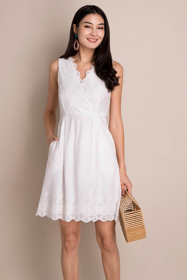 Quiet Charm Dress In Classic White