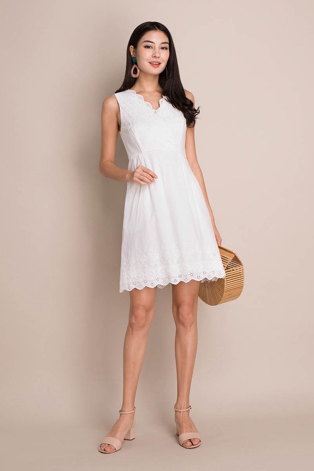 Quiet Charm Dress In Classic White