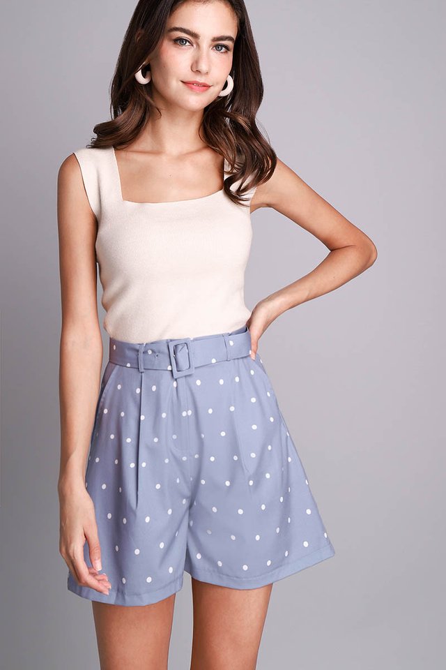 Starry Skies Shorts In Periwinkle Dots