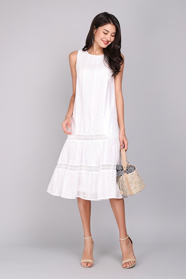 Mesmerized By You Dress In Classic White