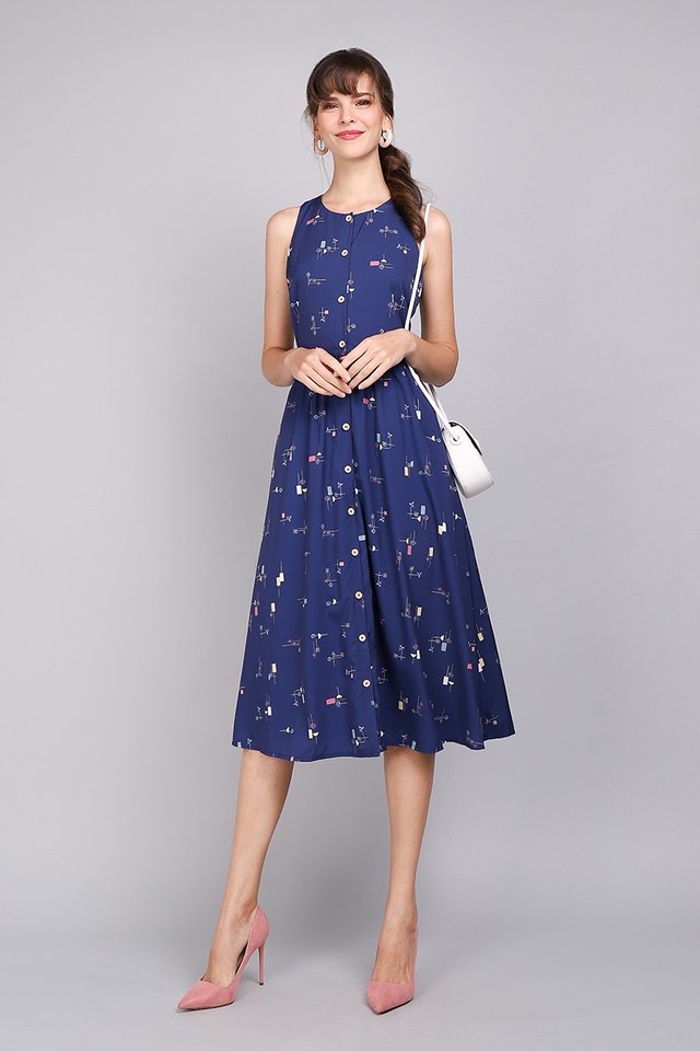 Fun As Can Be Dress In Blue Prints