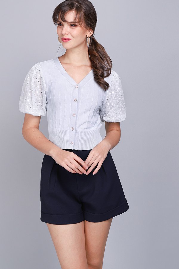 Adoring Heart Top In Sky Blue