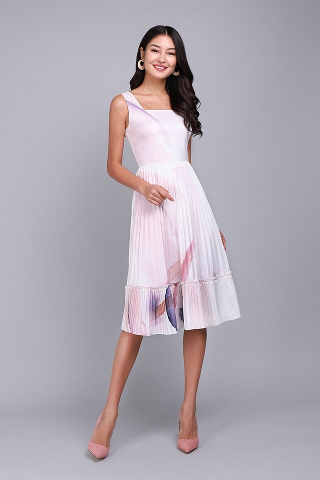 Love Confession Dress In Lilac Prints