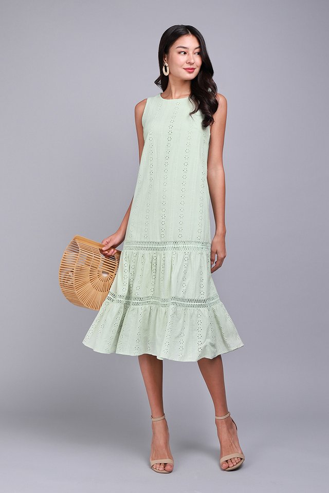 Mesmerized By You Dress In Sage Green