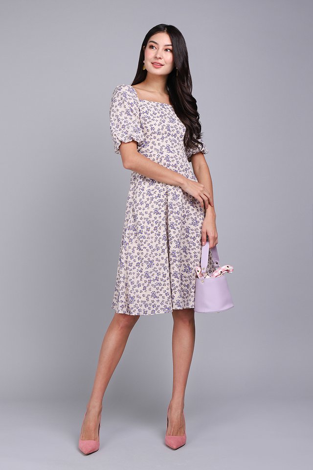 In Full Bloom Dress In Lilac Florals