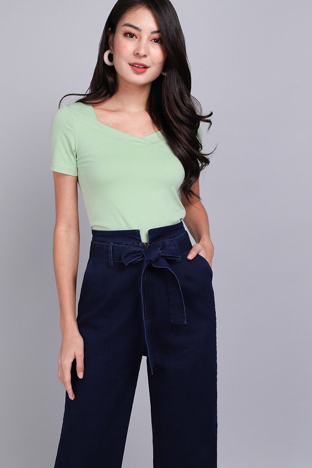 Melody Top In Pistachio